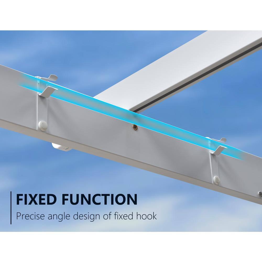 PURPLE LEAF Pergola 10' X 13' Outdoor Retractable Metal Patio Pergola with Shade Cover for Garden Yard Pavilion Grill for Beach Deck Gazebo, Terra