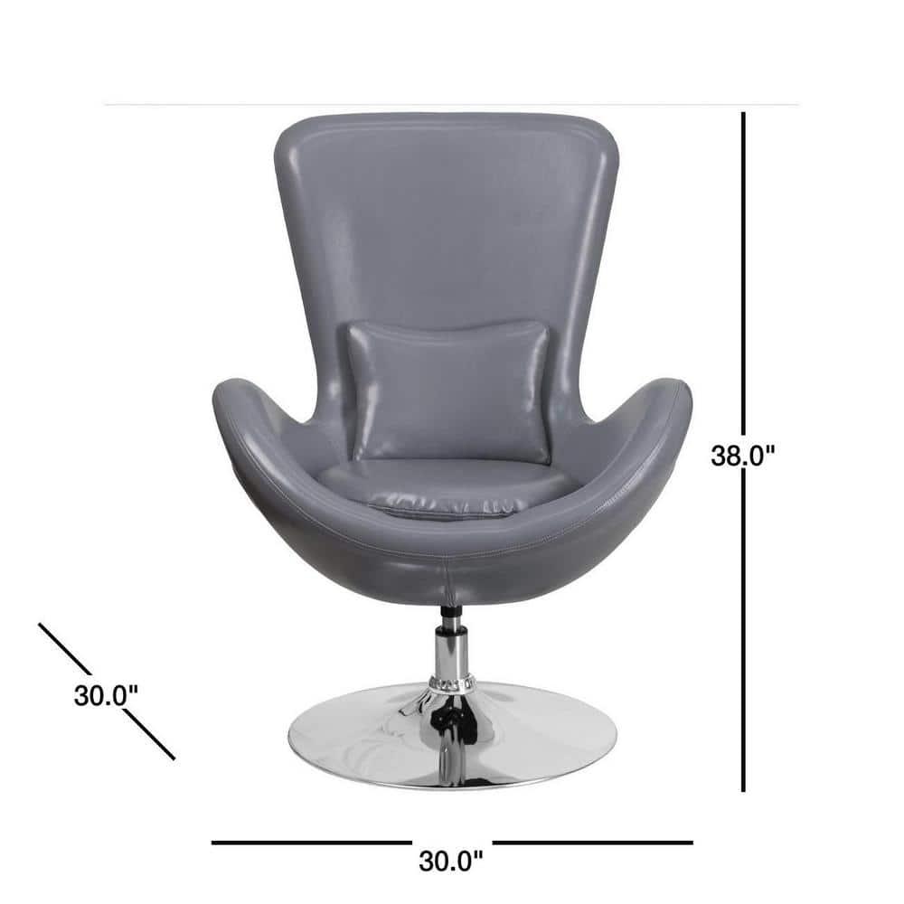 Flash Furniture Stackable Leather Seat Reception Chair with Metal Frame
