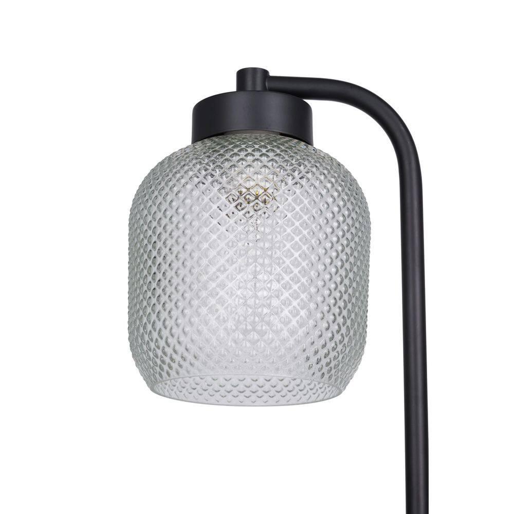 Kenroy Home Prismatic Glass Downbridge Black Desk and Task Lamp with Adjustable Arm and Energy-Efficient Lighting for Home Offices, Workspaces, and Study Areas