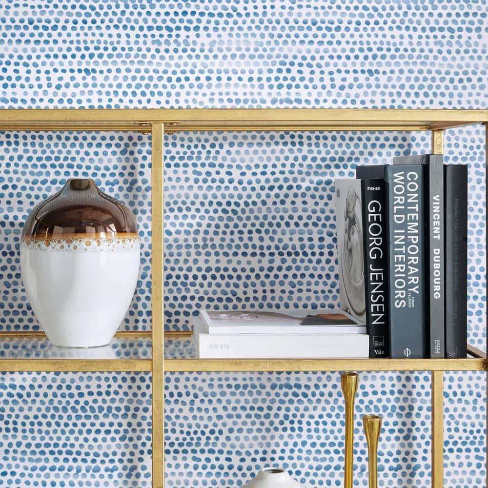 Tempaper Moire Dots Light Tan Peel and Stick Wallpaper, 20.5" x 16.5'