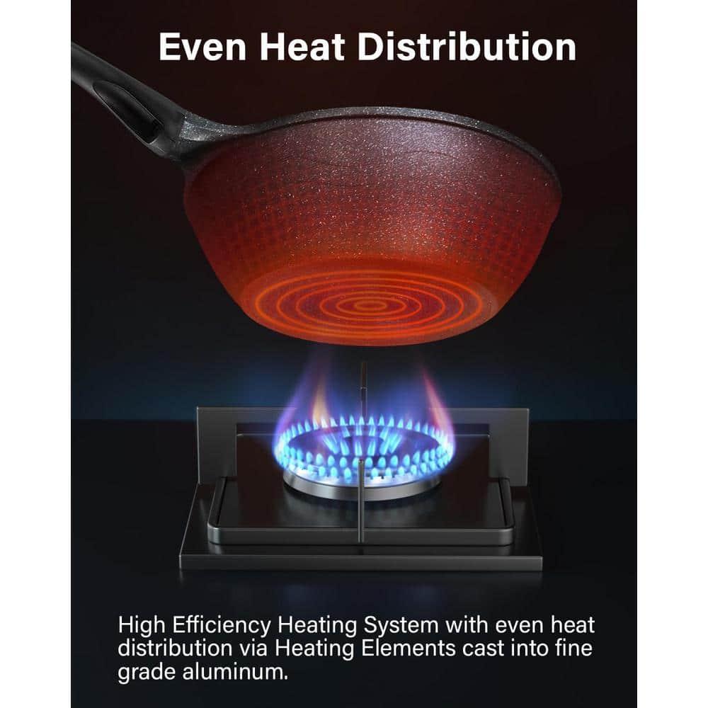 Cook N Home Cook N Home Non-Stick Saute Skillet Omelette Pans Set, 8-inch and 9.5-inch