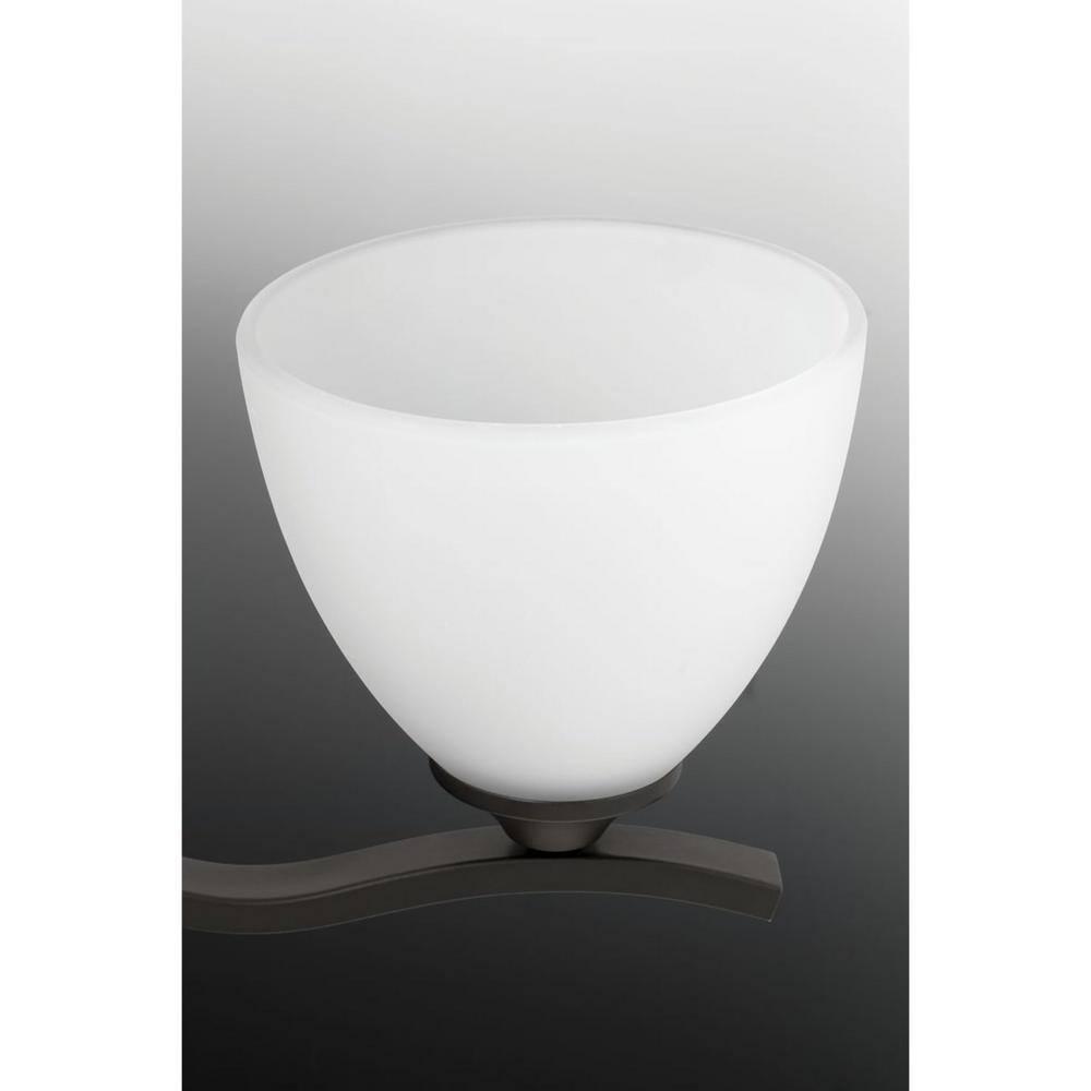 Progress Lighting Laird 3-Light Bath Vanity, Antique Bronze, Glass Shade