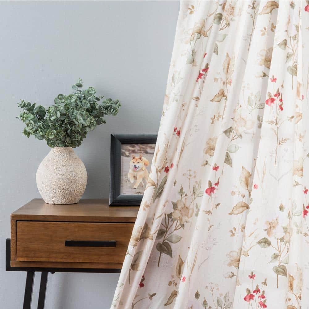 Ellis Curtain Sophia Rod Pocket Tailored Panel - 48x63", Multi