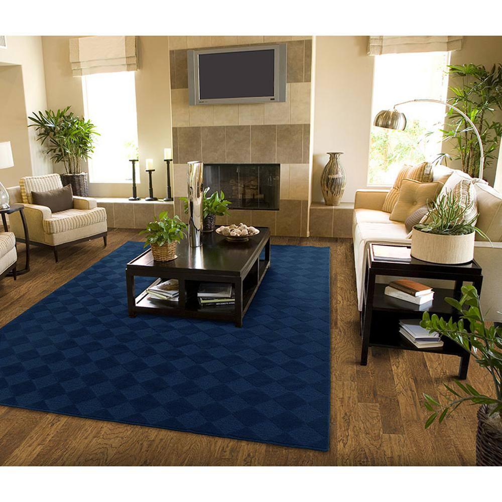 Garland Rug Diamond Polypropylene Navy Indoor Area Rug, 5' x 7'