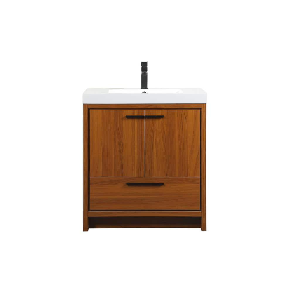 Southmead 30'' Single Bathroom Vanity with Resin Top