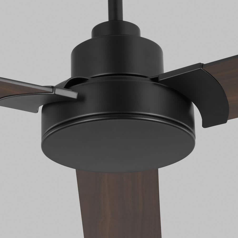Midnight Black 58" Ceiling Fan with Reversible Blades and Remote