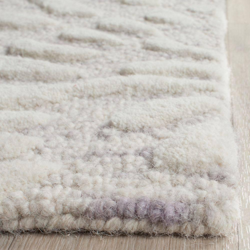 Bella BEL129 Hand Tufted Area Rug - Silver/Ivory - 4'x6' - Safavieh.