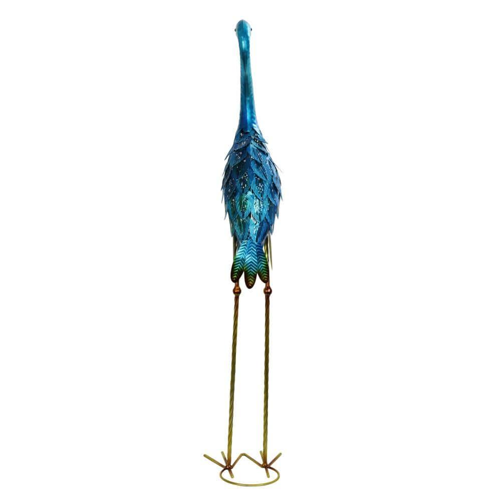 Exhart Exhart Metallic Coastal Crane Garden Statue, 14 by 38 Inches