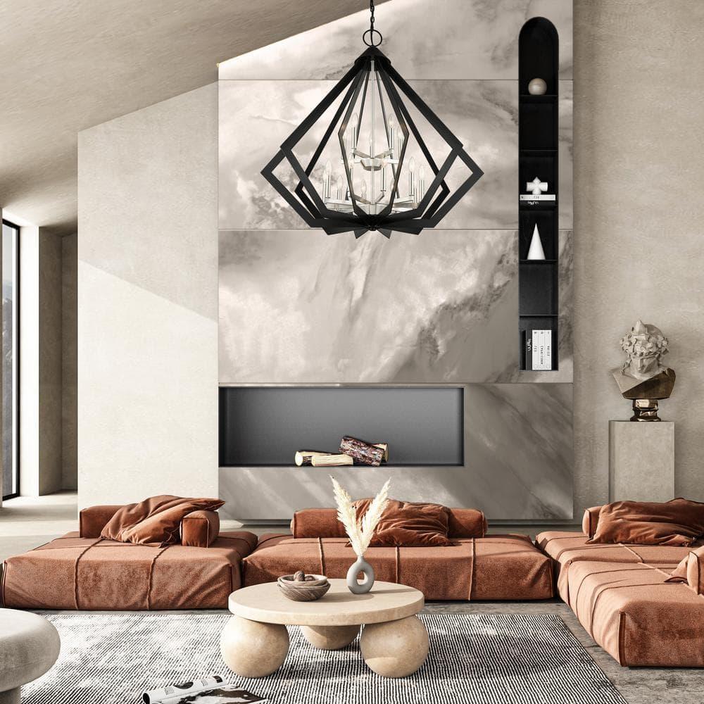 Dorrance 15-Light Black Diamond Foyer Chandelier