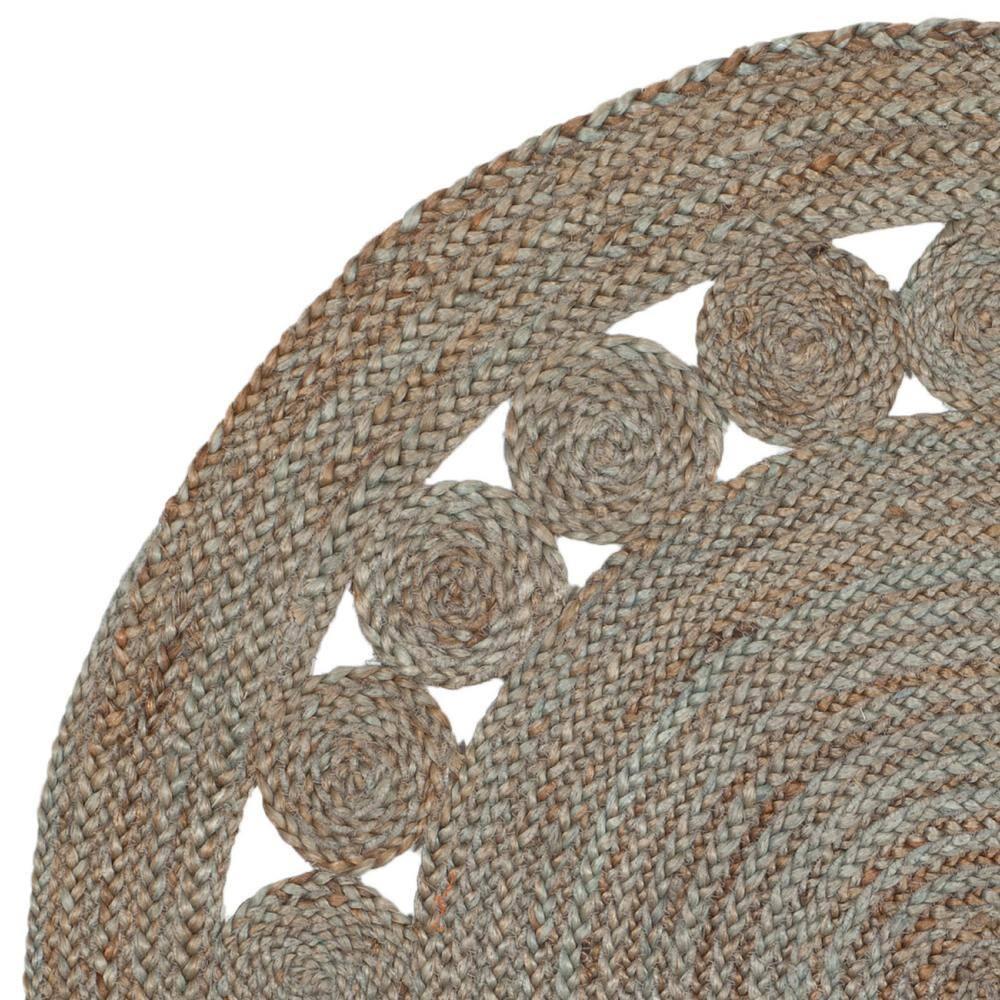 Natural Fiber NF364 Hand Woven Indoor Accent Rug - Grey - 3' Round - Safavieh.