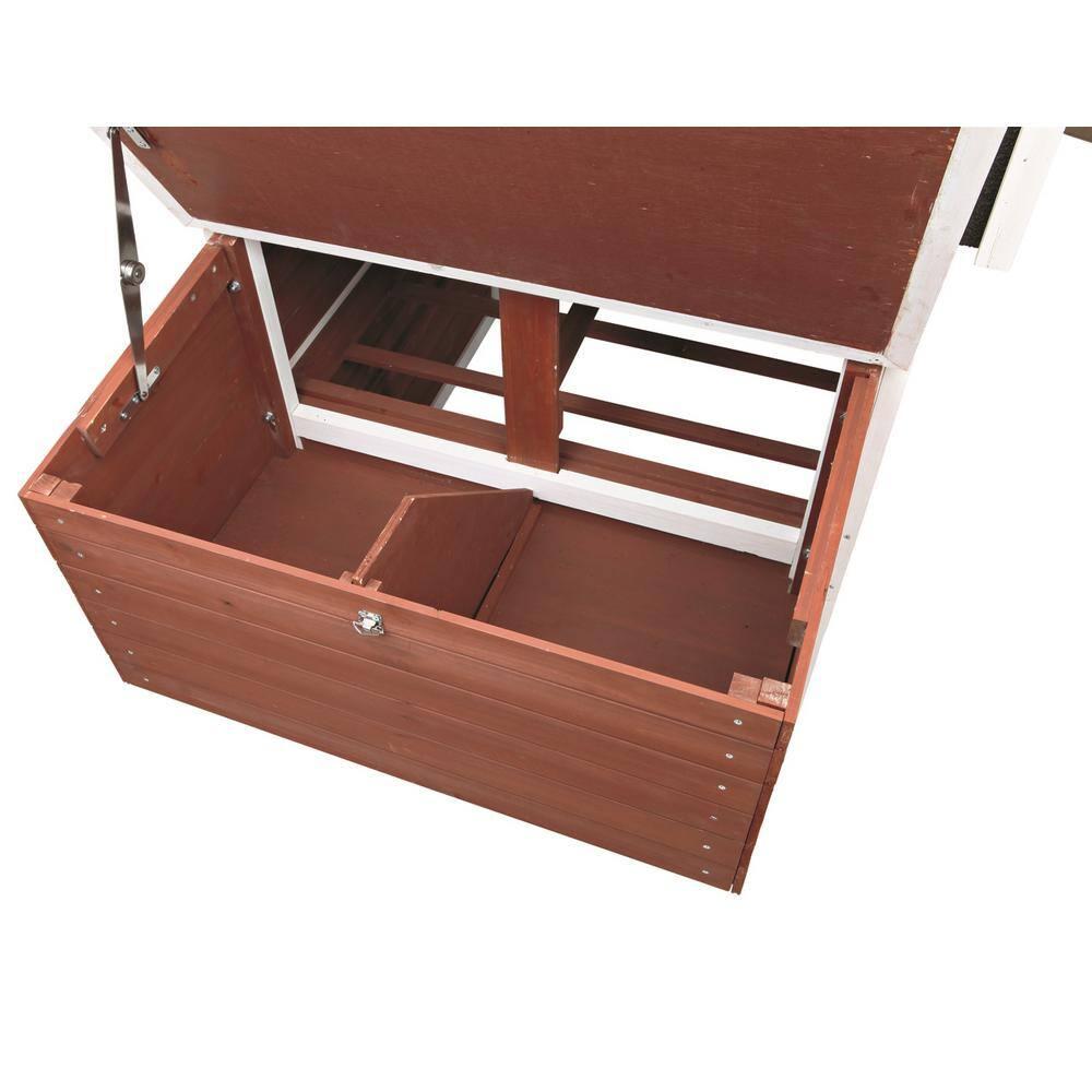 TRIXIE Weatherproof Wooded Backyard Chicken Coop, 2 Nesting Box Auburn Fits 2 Std Chicken