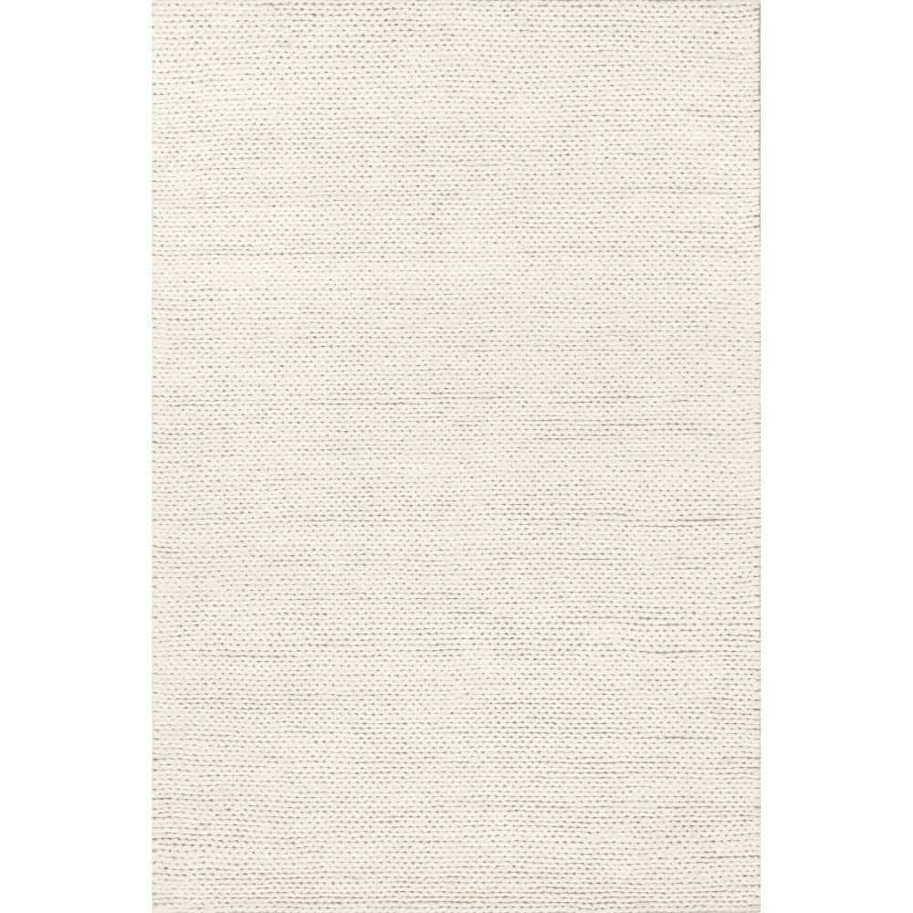 nuLOOM Penelope Braided Wool Off White 5' x 8' Farmhouse Area Rug