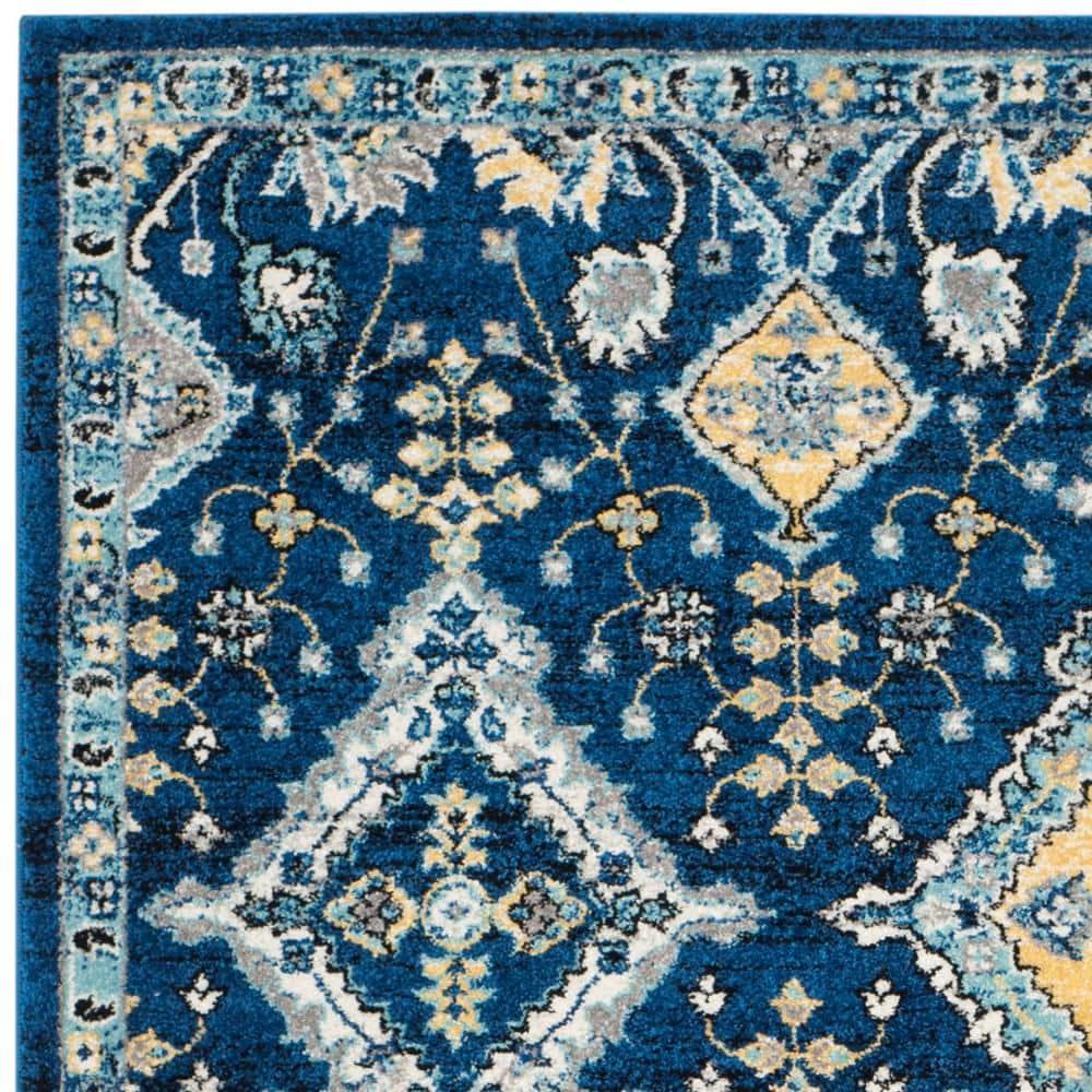 Evoke EVK224 Power Loomed Area Rug - Royal/Ivory - 4'x6' - Safavieh.