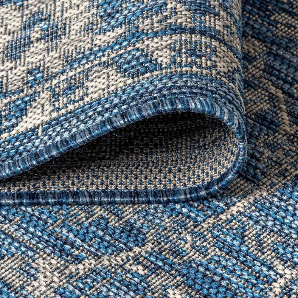 3'x5' Palazzo Vine and Border Textured Weave Indoor/Outdoor Area Rug, Navy/Gray - JONATHAN Y