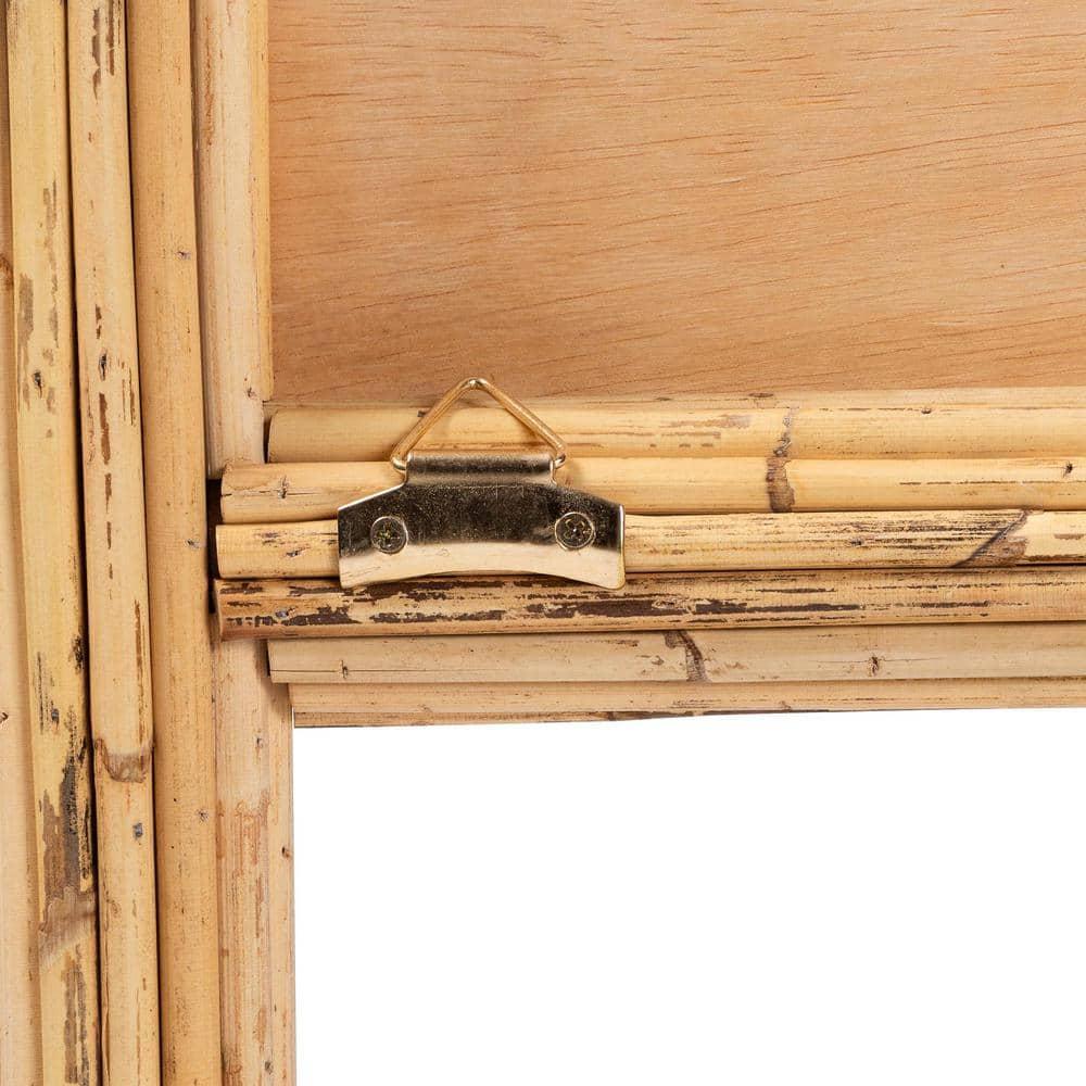 bali & pari King Seana Rattan Standalone Headboard Honey: Bohemian Design, No Mount Needed