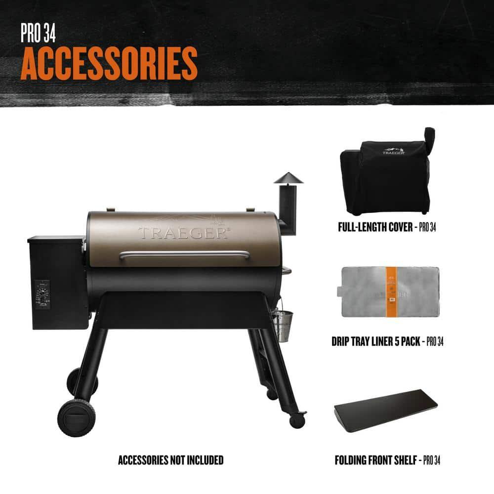 Traeger Pellet Grills Pro 34 Wood Pellet Grill and Smoker - Bronze