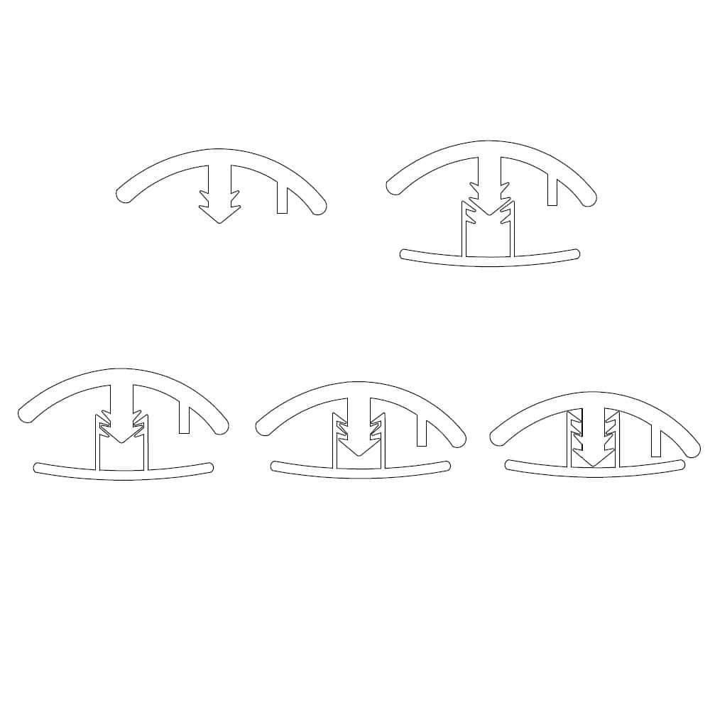 Plastic 1.42'' W x 72.05'' L Overlap Reducer