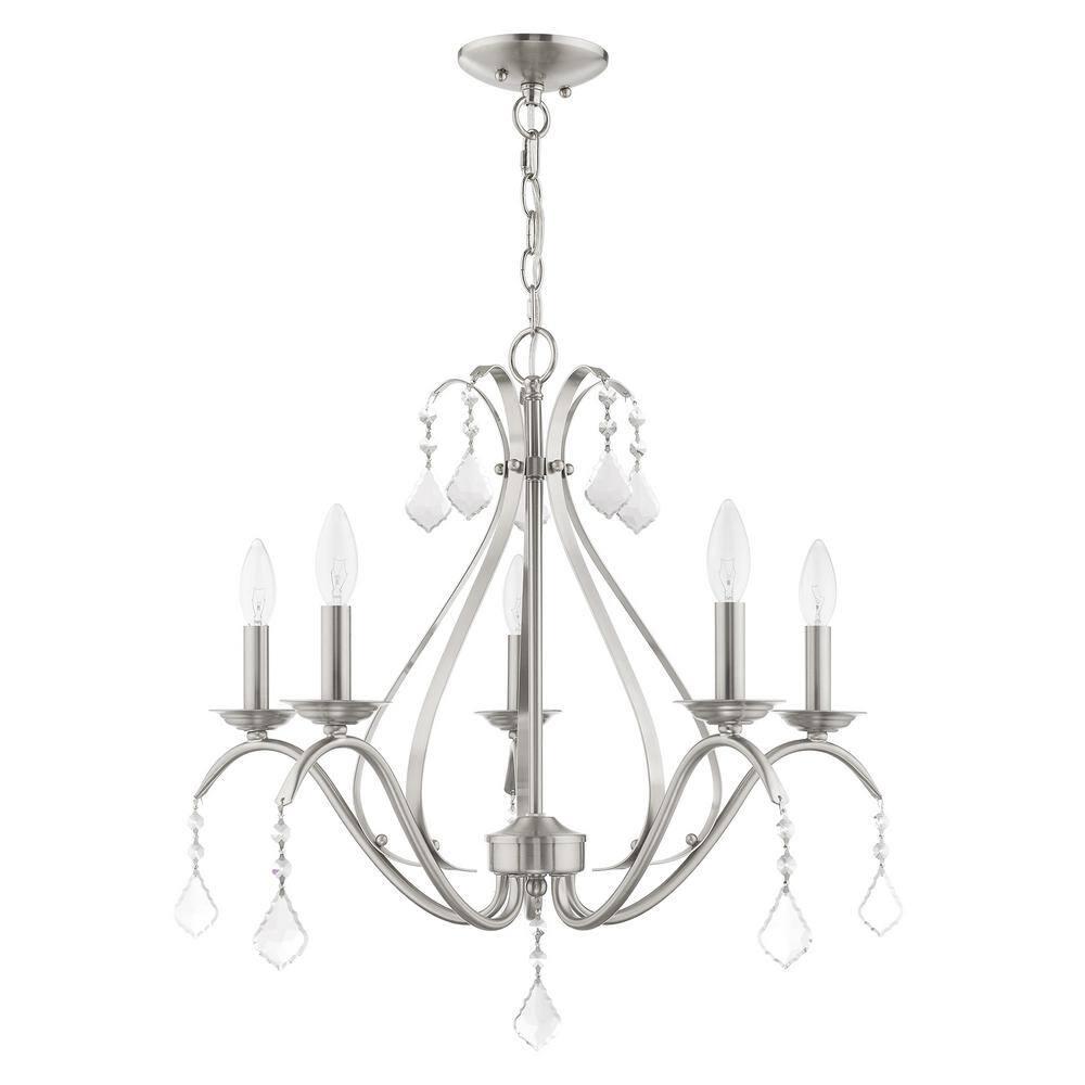 Livex Lighting Caterina 5 - Light Chandelier in  Brushed Nickel