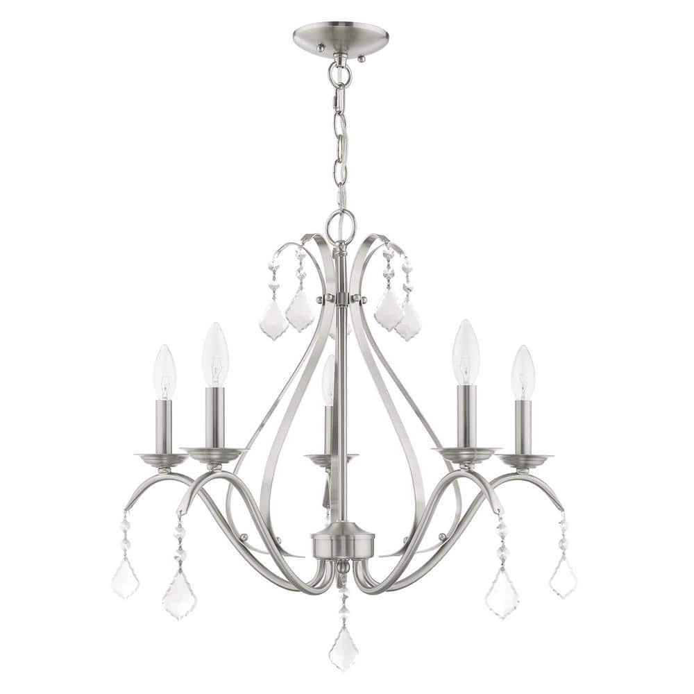 Livex Lighting Caterina 5 - Light Chandelier in  Brushed Nickel