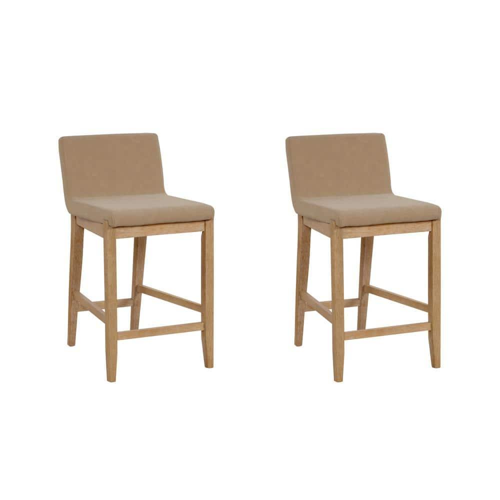 Nathan James Upholstered Wooden Stool