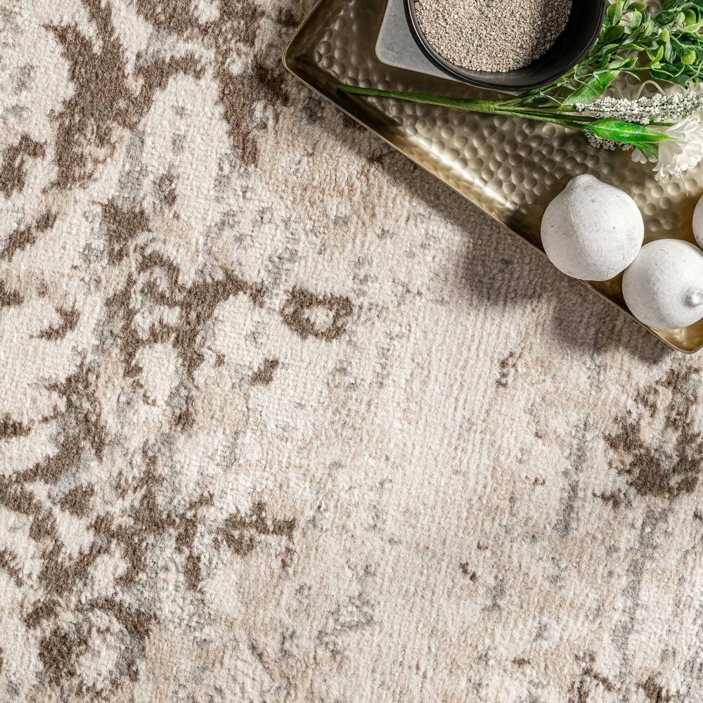 Nuloom Freja Floral & Paisley 2x14 Runner Indoor Area Rug for Living Room Bedroom Dining Room Entryway Hallway Kitchen, Beige/Ivory