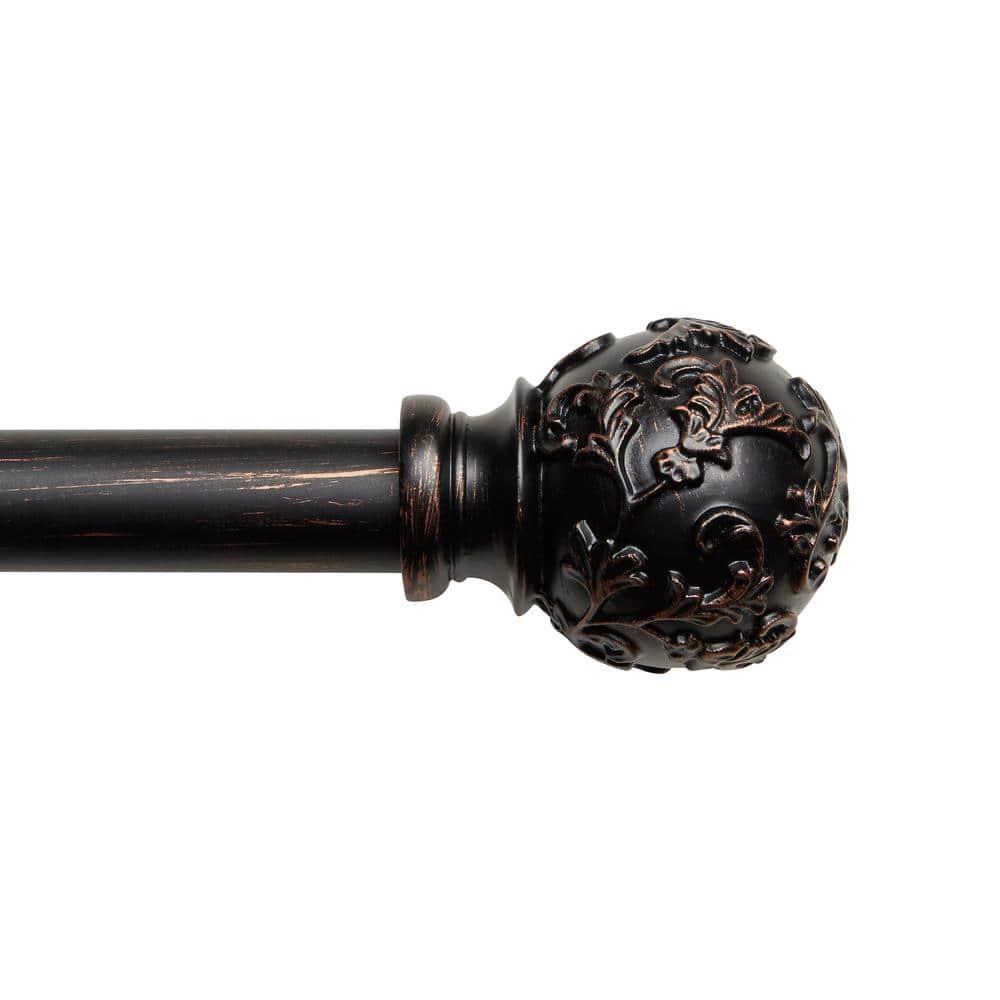Lark Manor™ Jewett Exclusive Home Vine 1" Curtain Rod and Coordinating Finial Set, Adjustable