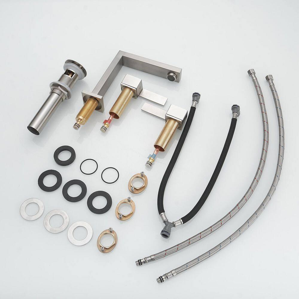 Widespread Single-handle Bathroom Faucet with Drain Assembly