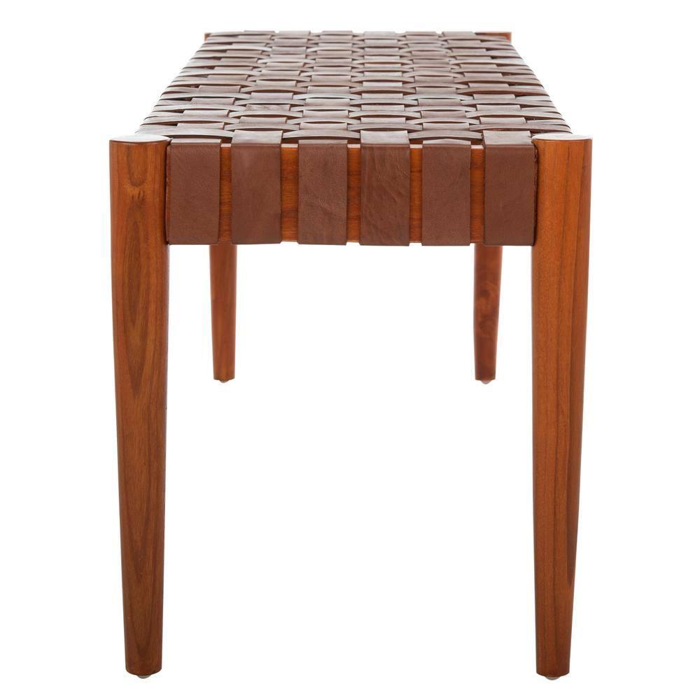 Orin 47" Woven Leather Bench