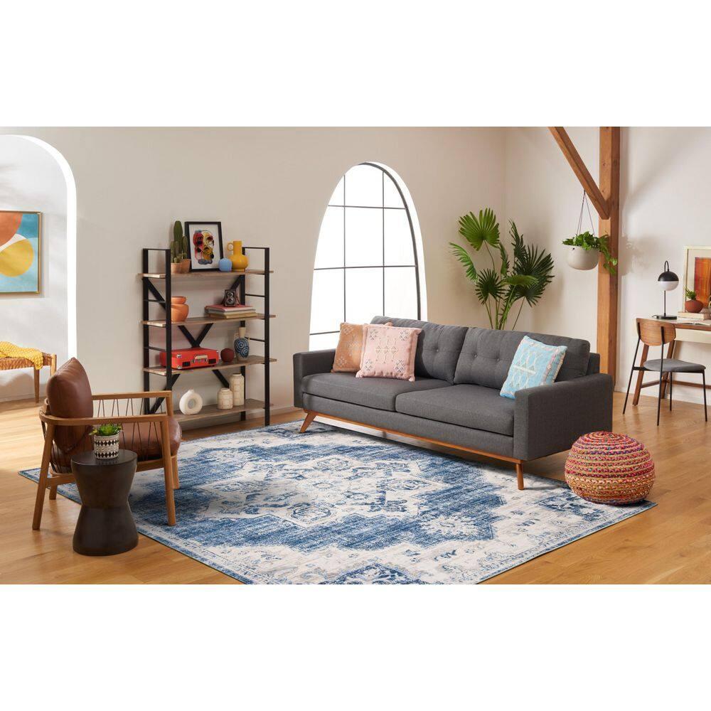 SAFAVIEH Brentwood Jameson Floral Bordered Area Rug, 12' x 18', Ivory/Navy