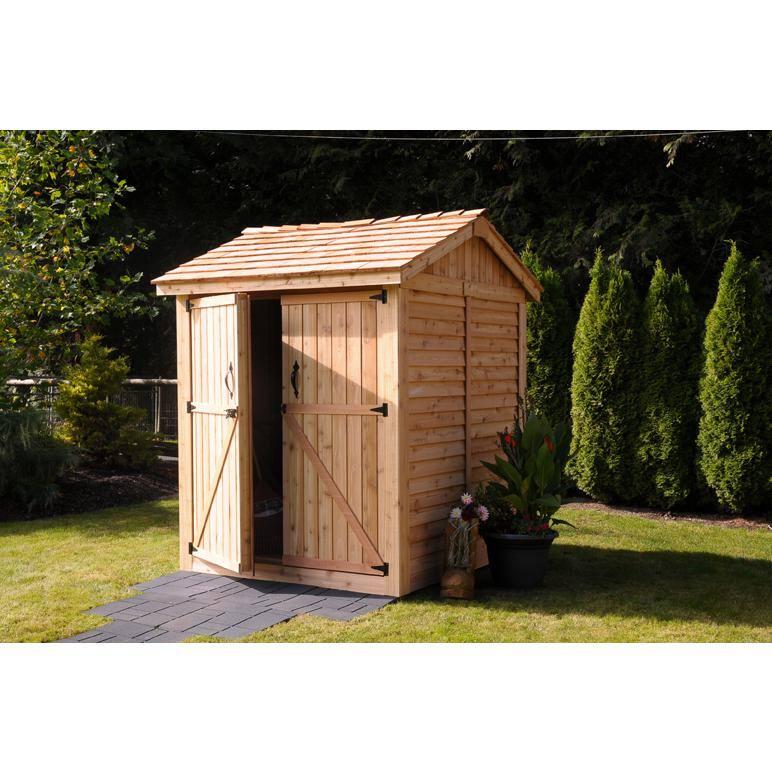 Outdoor Living Today 6 ft. W x 6 ft. D Maximizer Cedar Wood Storage Shed