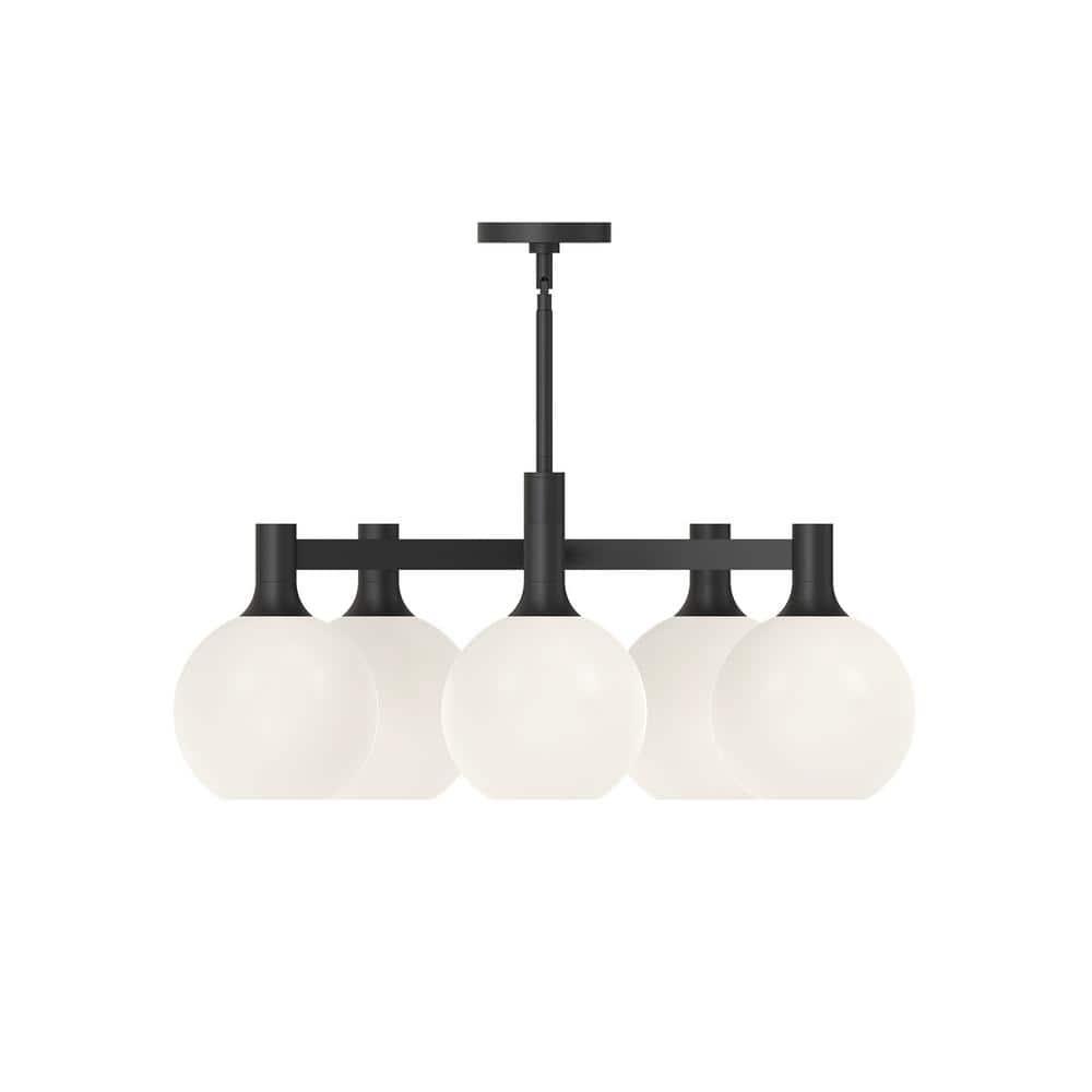 Castilla Classic Chic Matte Black Five Light Chandelier