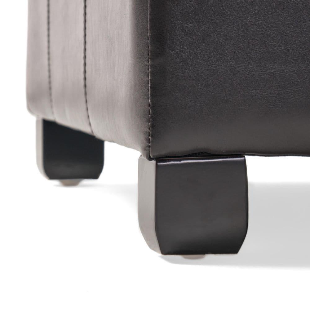 Richmond Bonded Leather Storage Ottoman Espresso: Coffee Table & Seating - Christopher Knight Home