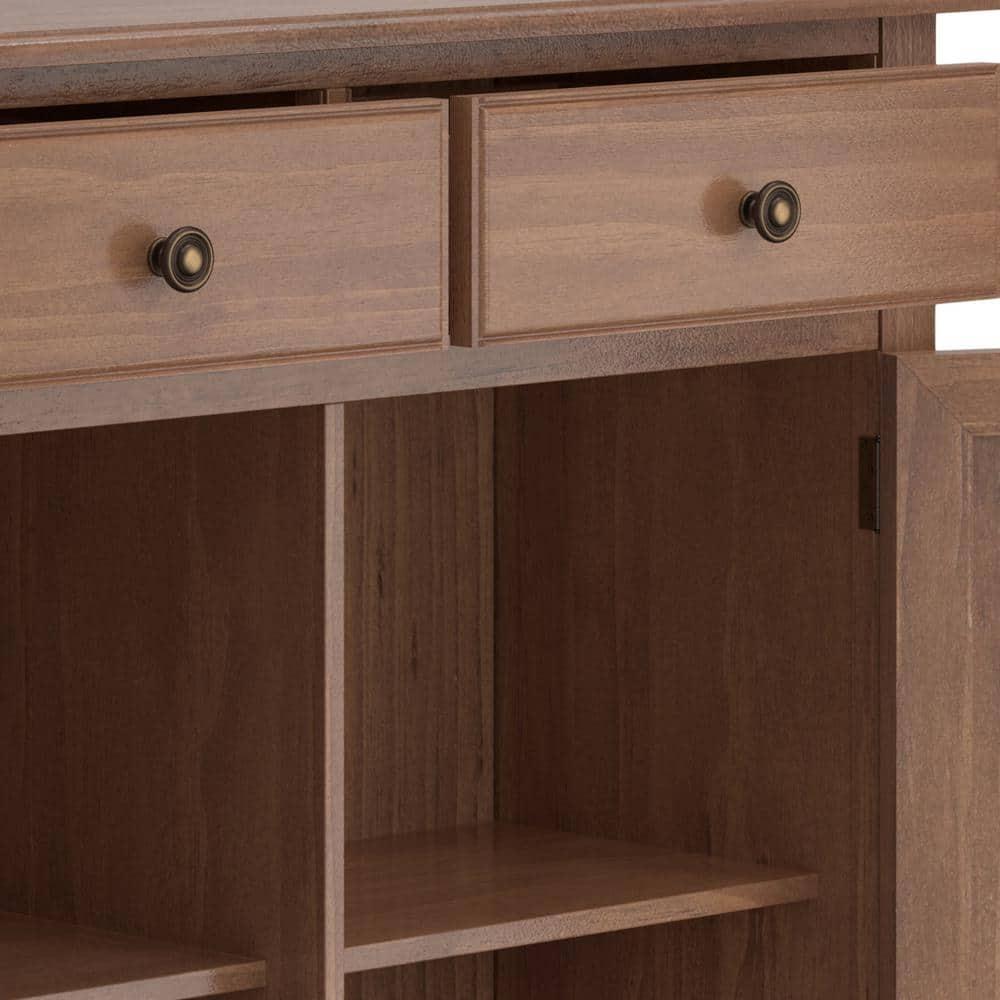 Simpli Home Connaught Solid Wood 2 - Door Accent Cabinet Entryway Storage Cabinet