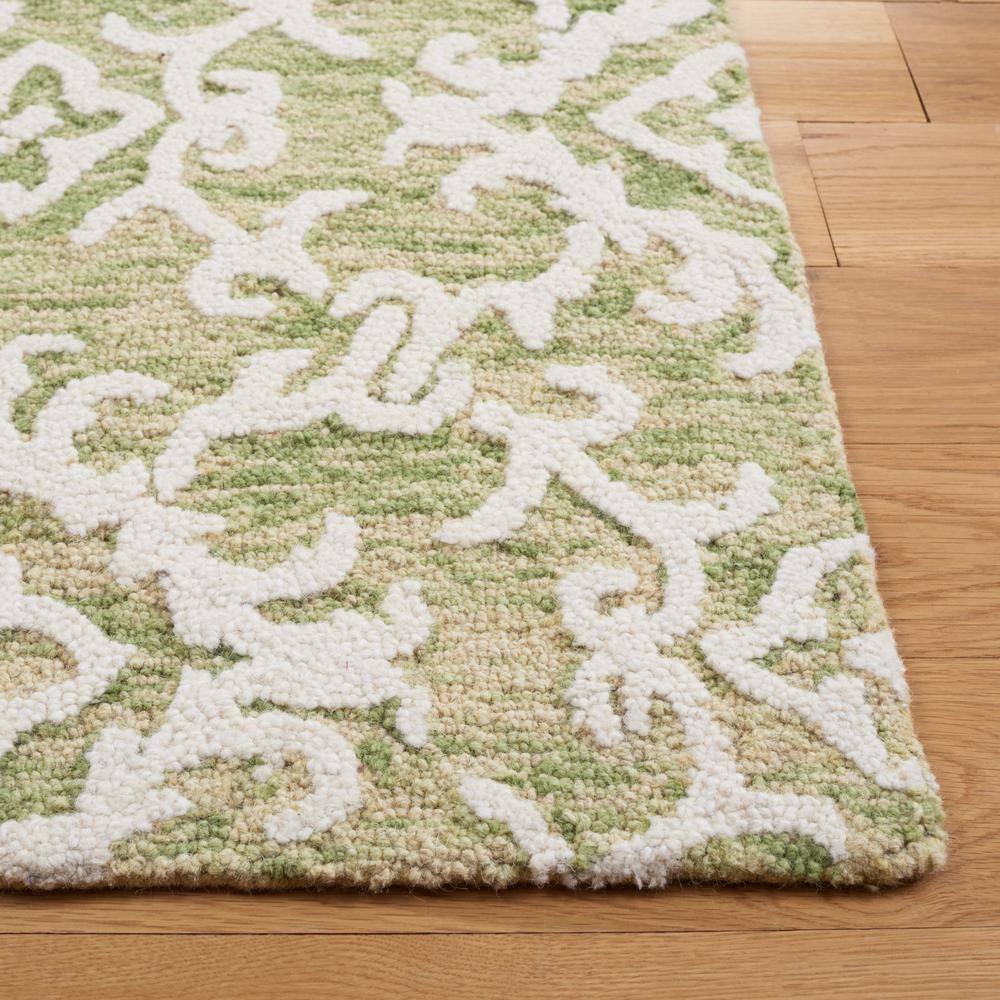Blossom BLM104 Hand Tufted Area Rug - Light Green/Ivory - 6'x9' - Safavieh.