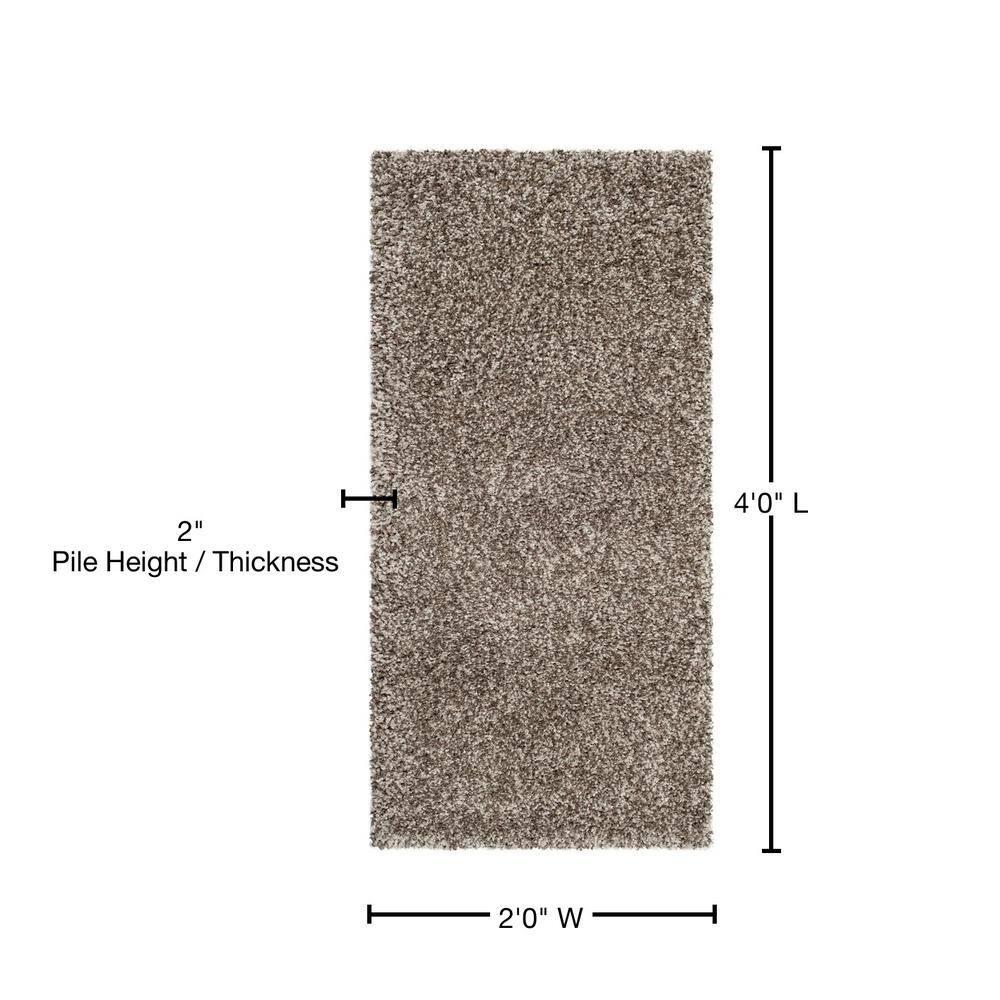 Shag SG180 Power Loomed Accent Rug - Grey - 2'x4' - Safavieh.