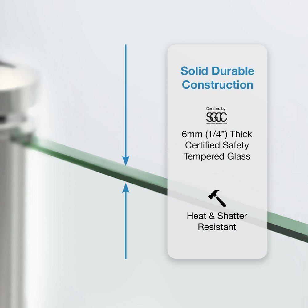 OVE Decors Breeze 44 in. Round Shower Kit w/ Clear, Base