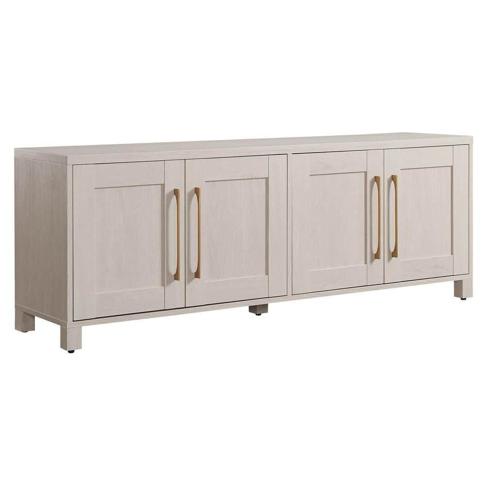 Evelyn&Zoe Chabot Rectangular TV Stand for TV's up to 75", Alder White