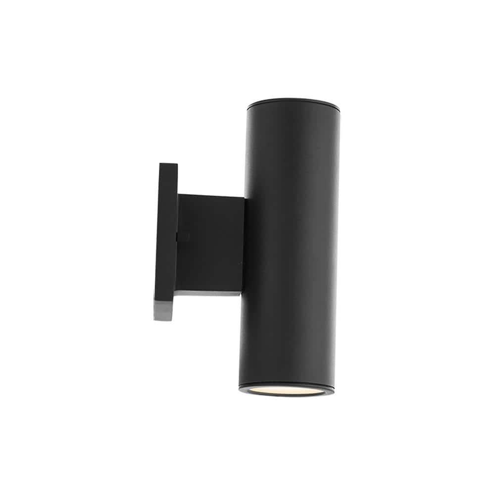 Black Acrylic Double LED Outdoor Wall Sconce