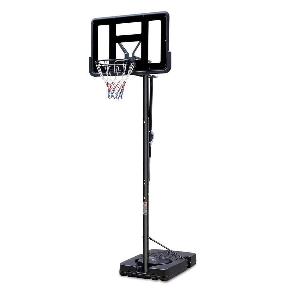 HLILish Teenagers Portable Basketball Hoop Height Adjustable Basketball Hoop Stand 7.5Ft - 10Ft With 44 Inch Backboard And Wheels For Adults Teens