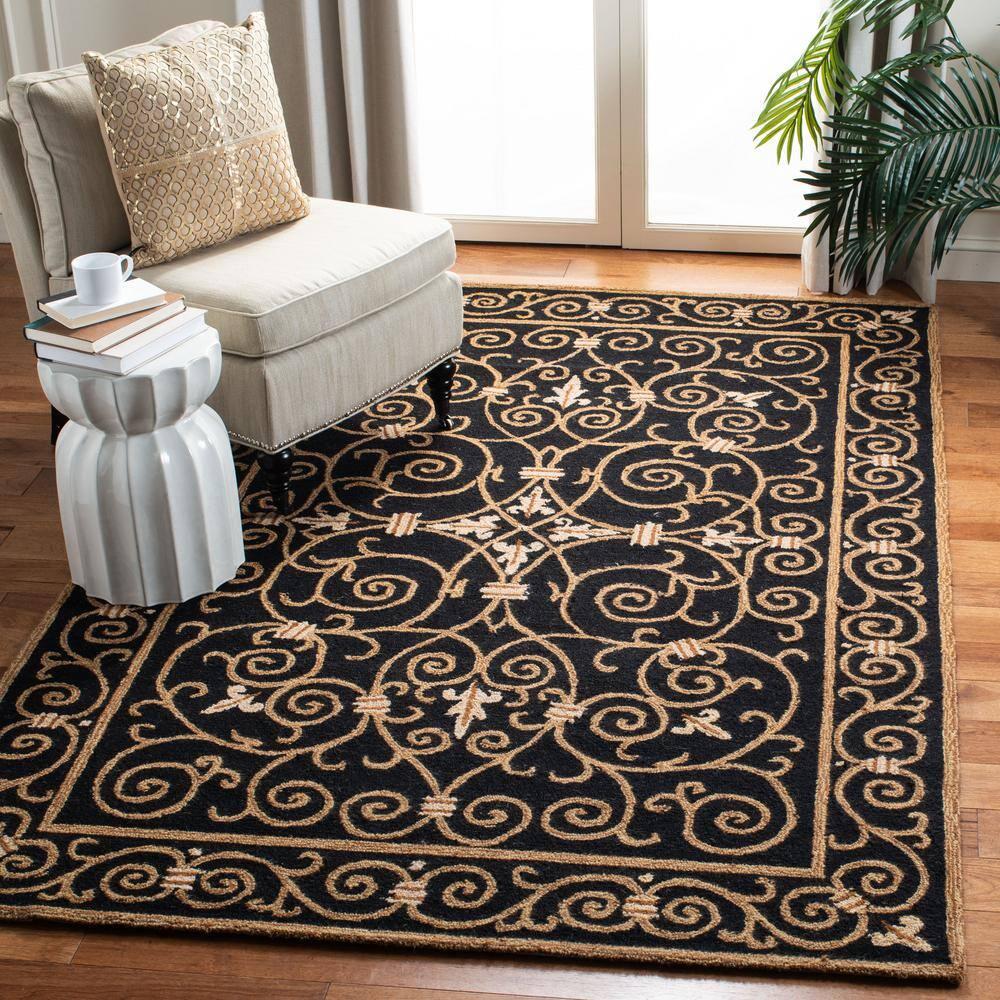 Chelsea HK11 Handmade Accent Rug - 2'6"x4' - Black - Safavieh