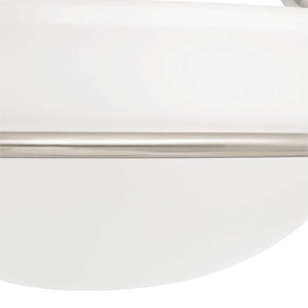 Progress Lighting Torino 3-Light Inverted Pendant, Brushed Nickel, Etched White Glass Bowl, Porcelain Material