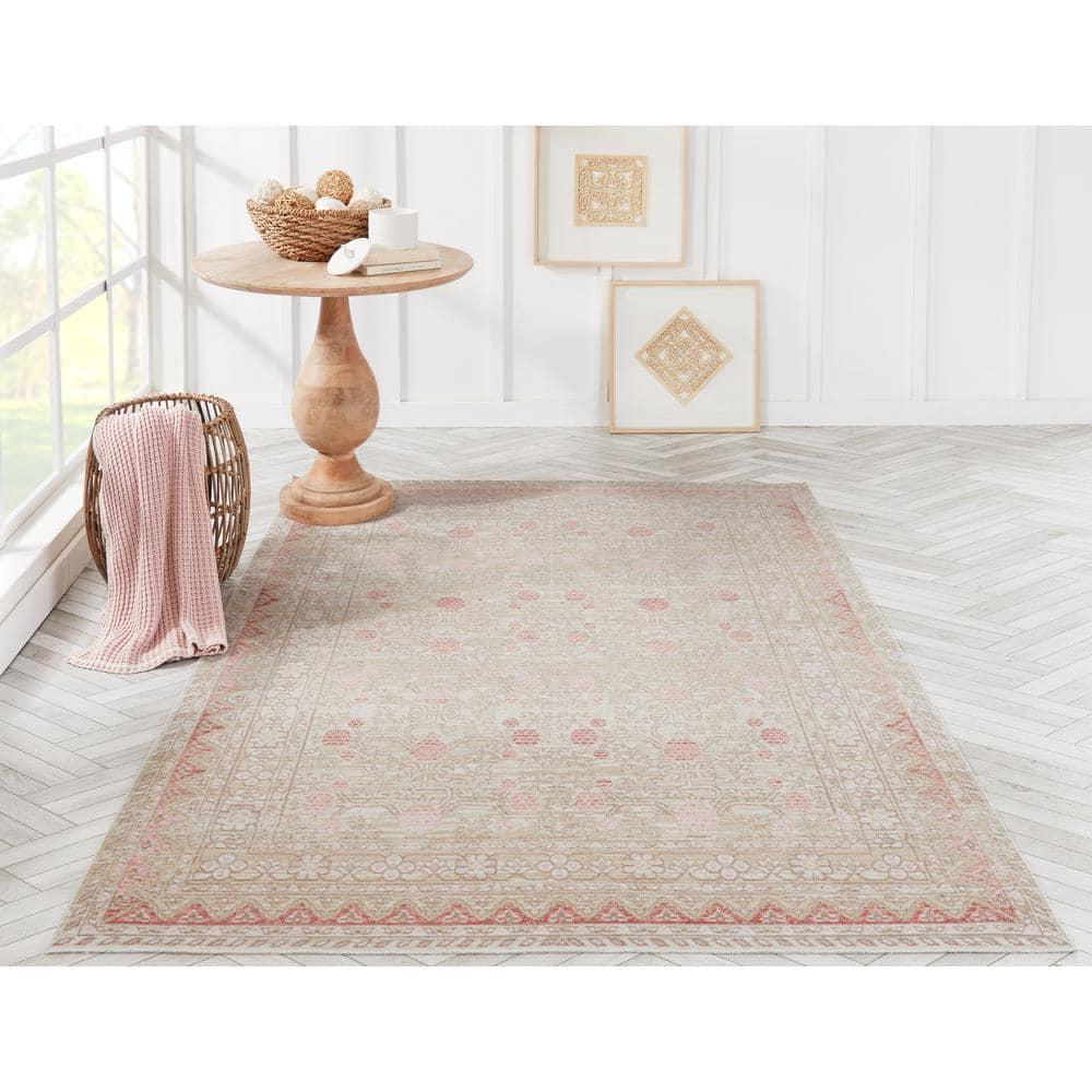 5'3"x7'3" Floral Loomed Area Rug Blue - Momeni: Modern Botanical Design, Low Pile, Indoor Use, Polyester