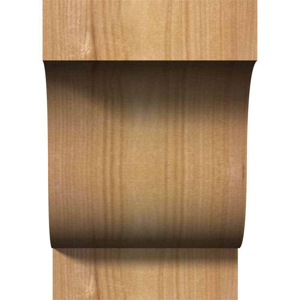 4"W x 6"D x 6"H Newport Rough Sawn Corbel, Western Red Cedar