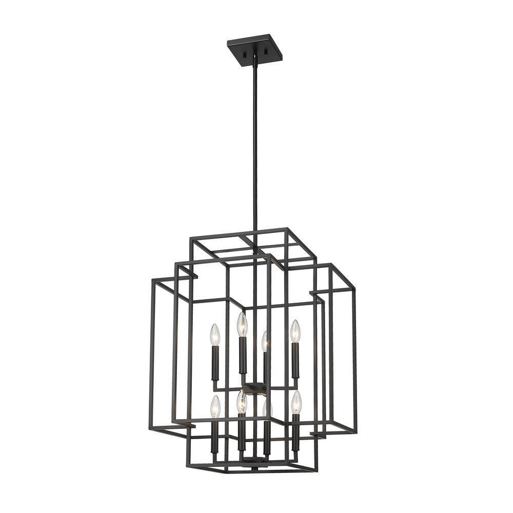 Z-Lite Titania 8 - Light Chandelier in  Matte Black