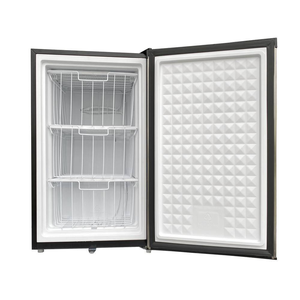 Sunpentown UF-304SSA 33.75 x 19.375 x 21.125 in. Energy Star 3.0 cu. ft. Upright Freezer, Stainless Steel