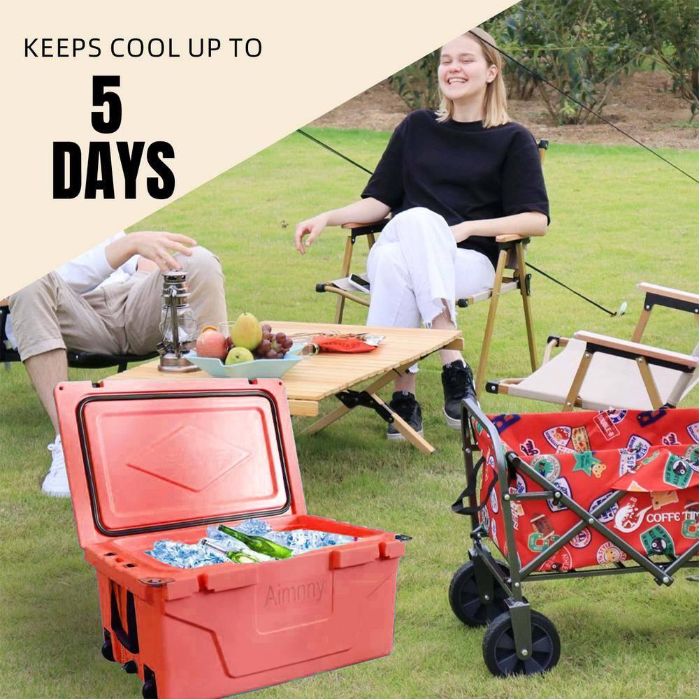 Tryimagine Outdoor Camping Picnic Fishing Portable Cooler 65QT Portable Insulated Cooler Box