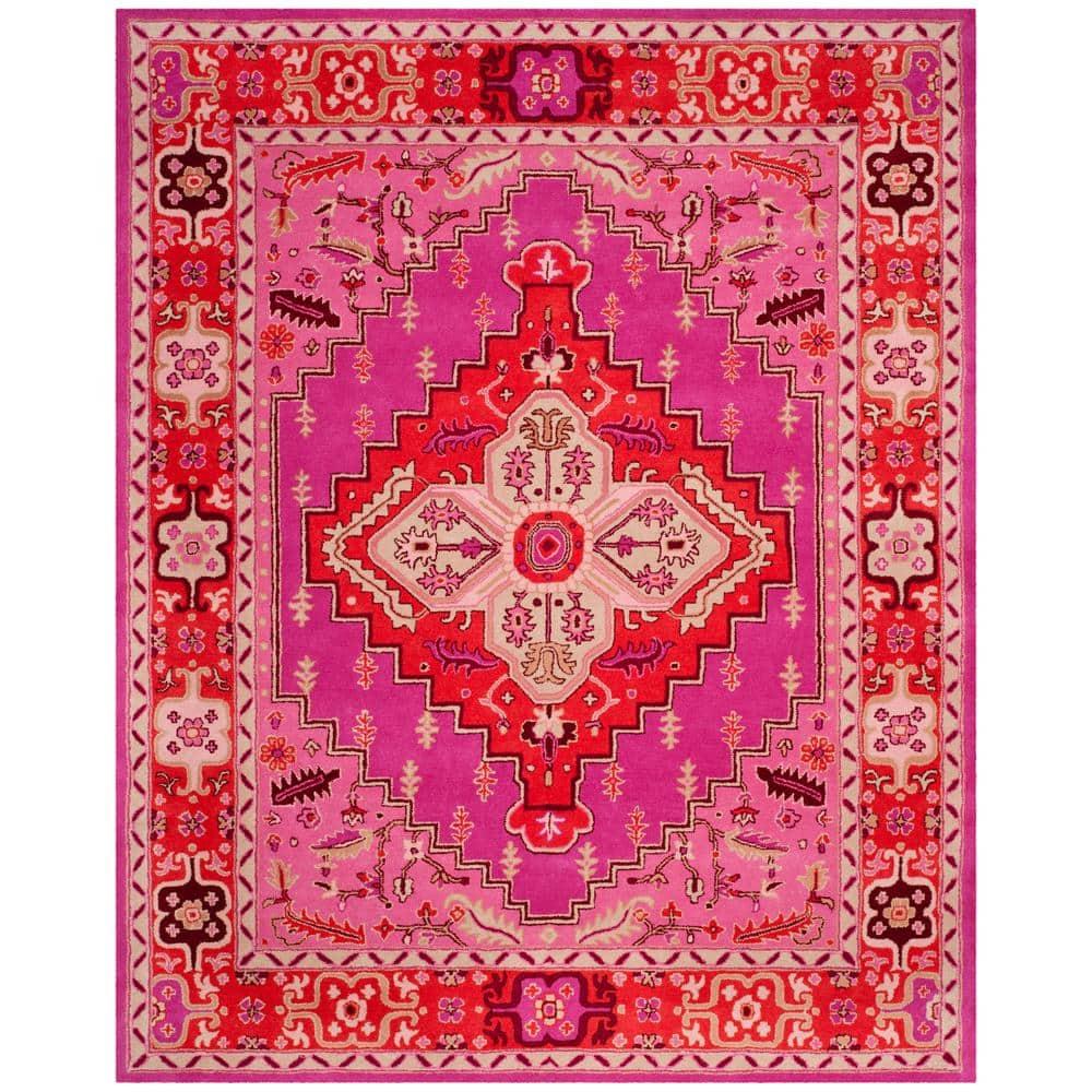 Bellagio BLG545 Hand Tufted Area Rug - Red/Pink - 6'x9' - Safavieh.