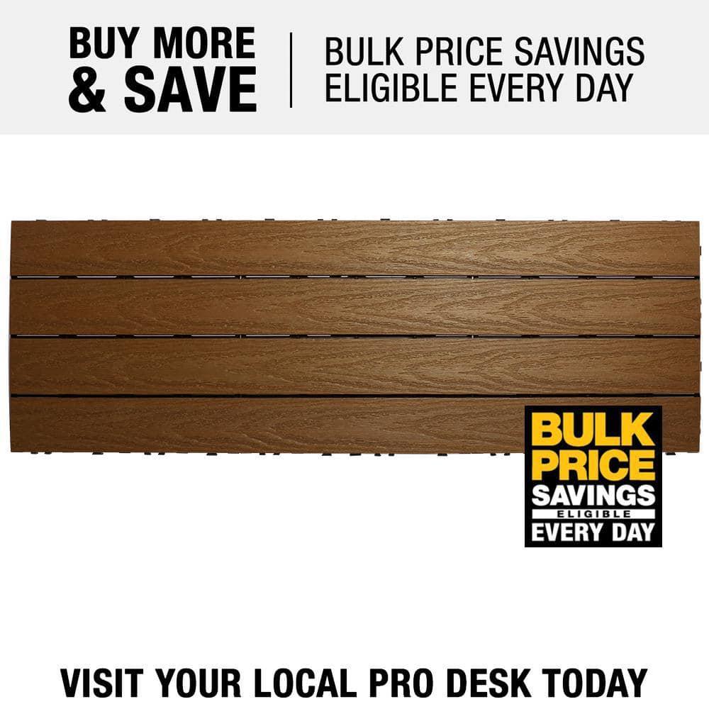 NewTechWood UltraShield Naturale 36" x 12" Composite Interlocking Deck Plank