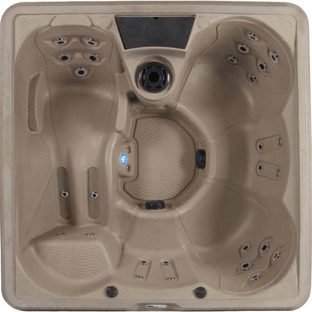 Aqualife® by Strong Spas® Ariana™ 6-Person 30-Jet Lounger Hot Tub Spa with Built-In Ice Bucket, 5 BHP 2-Speed Pump, LED Lighting, 4kW Stainless Steel Heater and Ozonator, Insulated Cover Included & Reviews | Wayfair