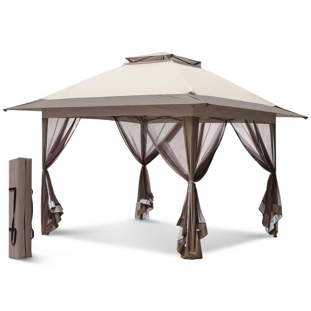 EAGLE PEAK Pop up Patio Gazebo 13 Ft. W x 13 Ft. D Metal Patio